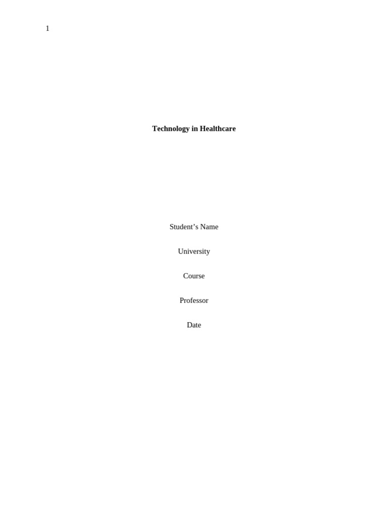 Technology's Impact on Healthcare Access | PDF | Health Care | Public ...