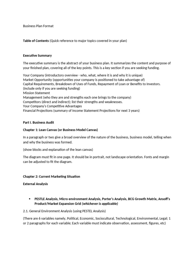 Feasib - Outline - Format Agreed by Dep Chairs | PDF | Marketing ...