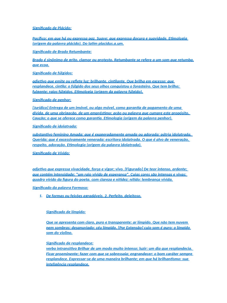 Significado de Plácido | PDF