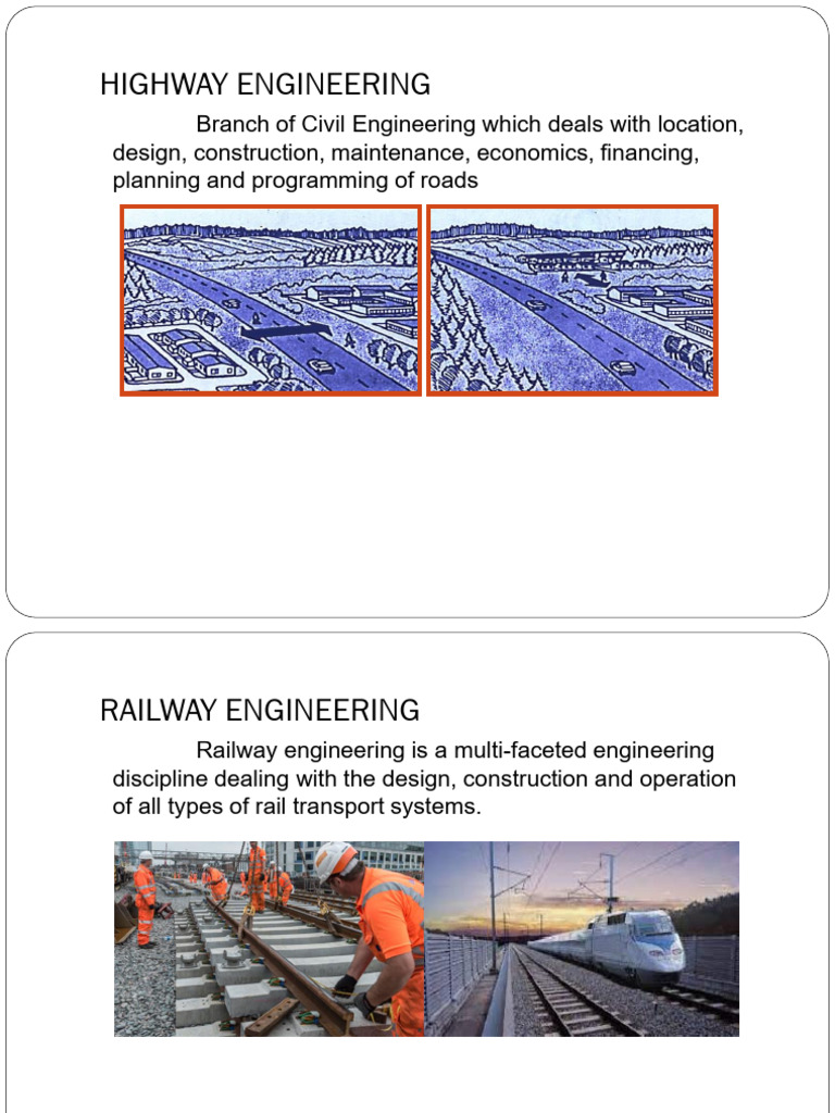 Highway and Railway Engineering Overview | PDF | Road Surface | Road