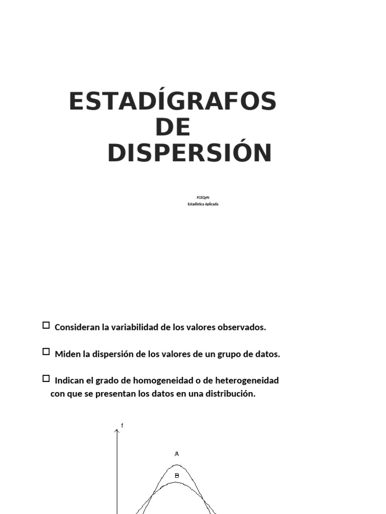 Estadígrafos de Dispersion | PDF | Desviación Estándar | Diferencia