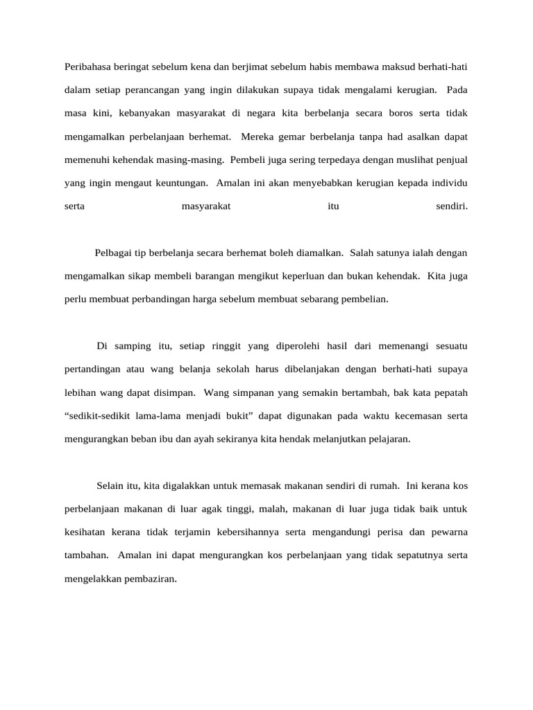 Tips Berbelanja Berhemat dan Bijak | PDF
