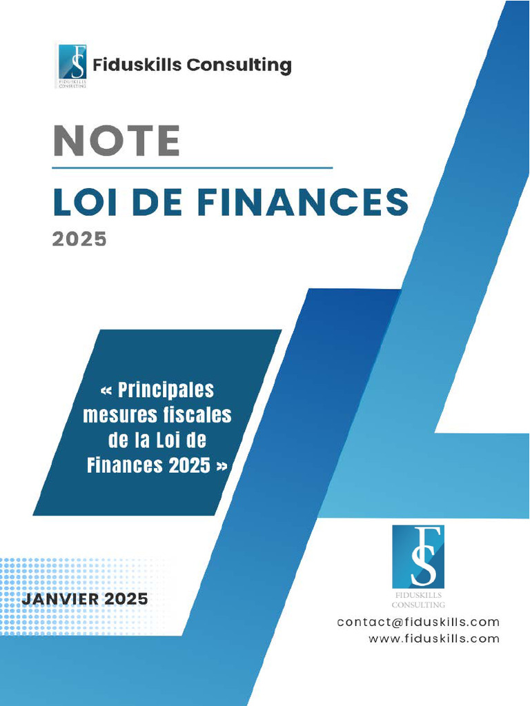 Mesures Fiscales de la Loi 2025 | PDF | Impôt sur le revenu | Taxe sur ...