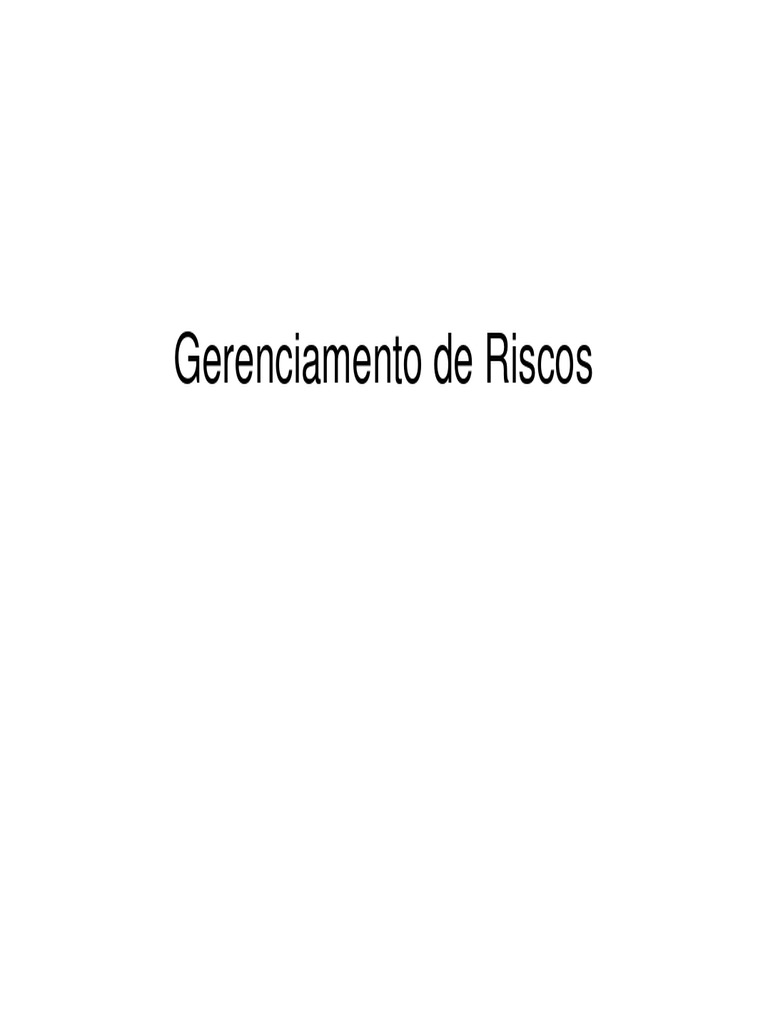 Gerenciamento de Riscos em Projetos | PDF