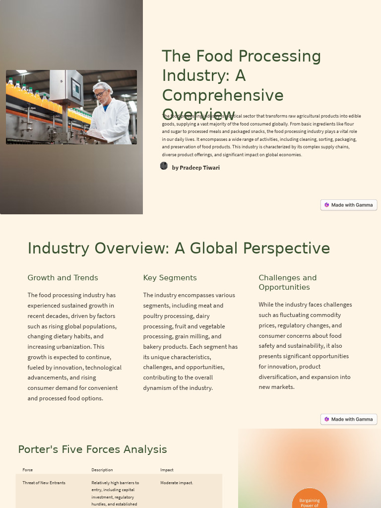The Food Processing Industry A Comprehensive Overview | PDF | Food ...