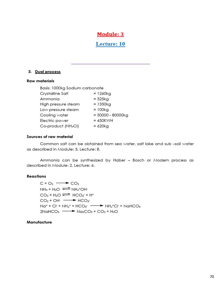 Lecture 10 | PDF | Sodium Carbonate | Sodium Hydroxide