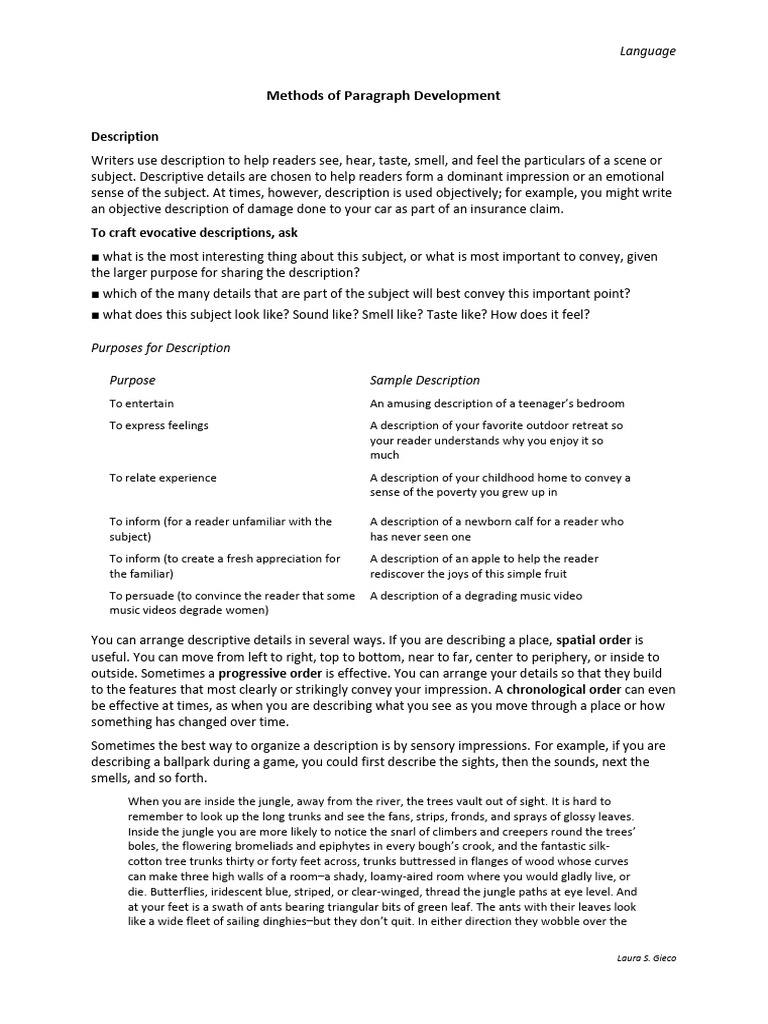 Paragraph Development Techniques | PDF | Psychoanalysis