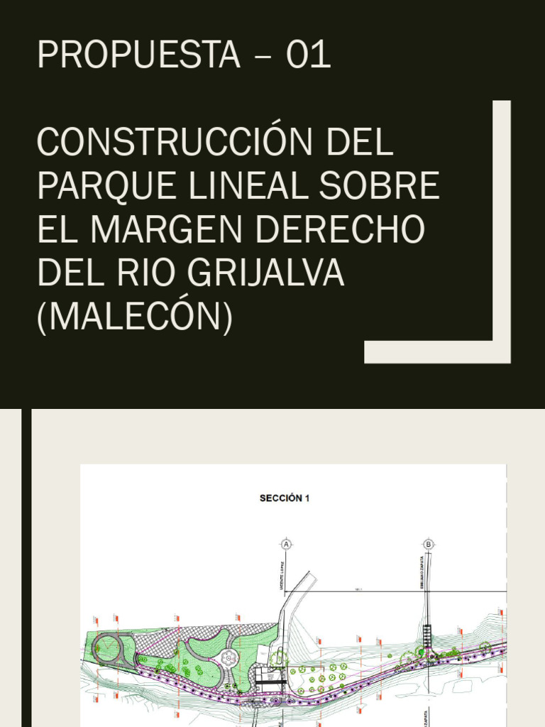 Propuesta 01 - Construccion de Parque Lineal | PDF