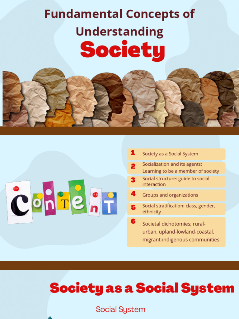 Fundamental Concepts in Understanding Society | PDF | Social Mobility ...