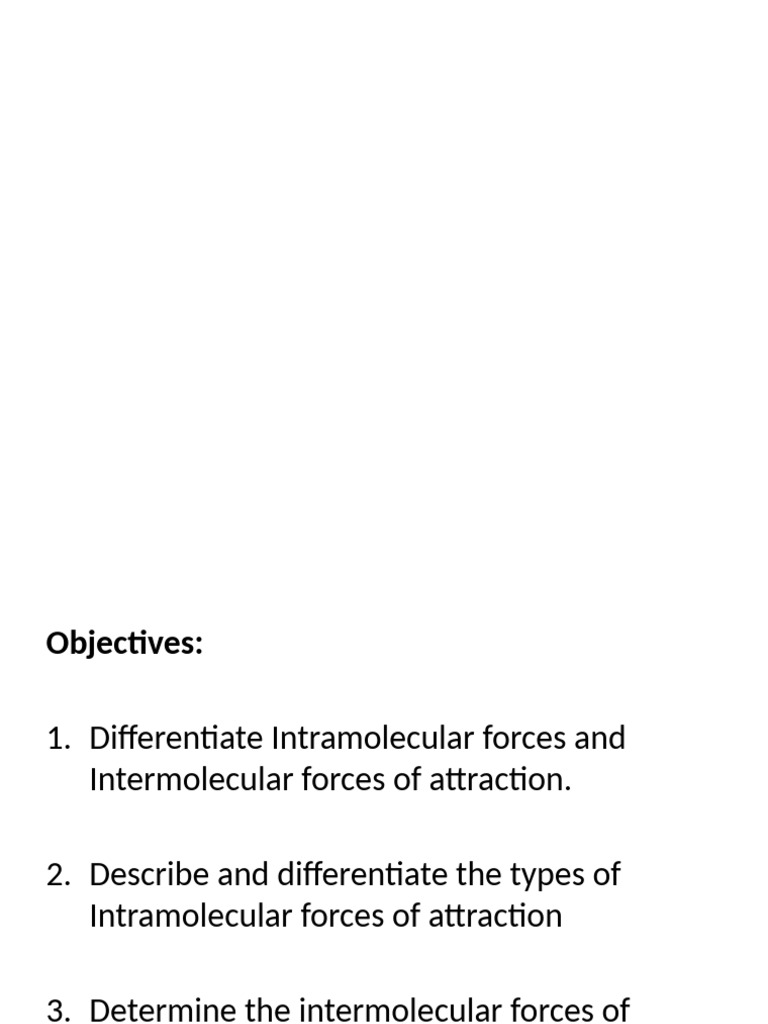 Intermolecular Forces of Attraction | PDF | Chemical Bond | Chemical ...