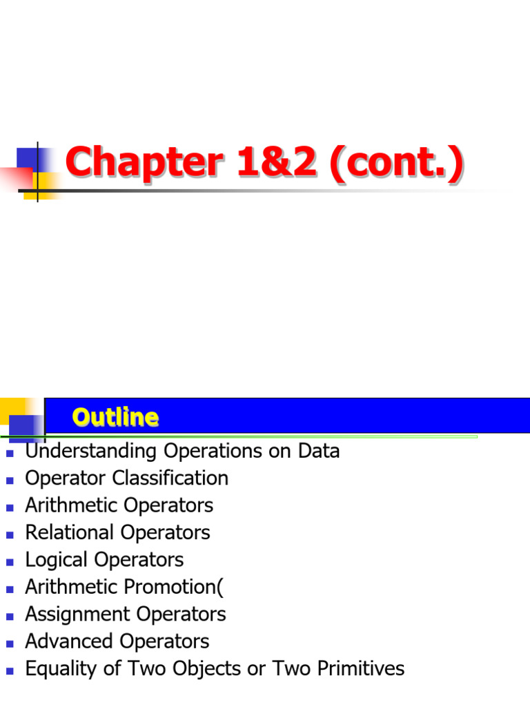 Part 02 - Java Basics 2 - Operators - 2025 | PDF | Integer (Computer ...