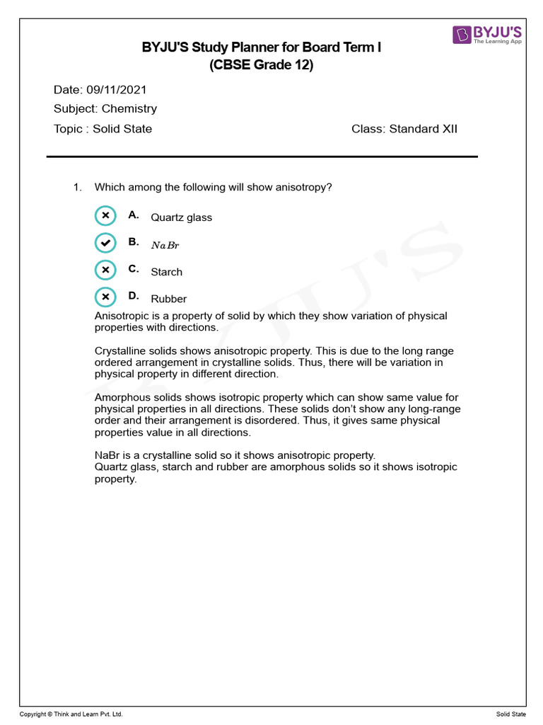Solid State Physics Practice Questions | PDF | Magnetism | Crystal ...
