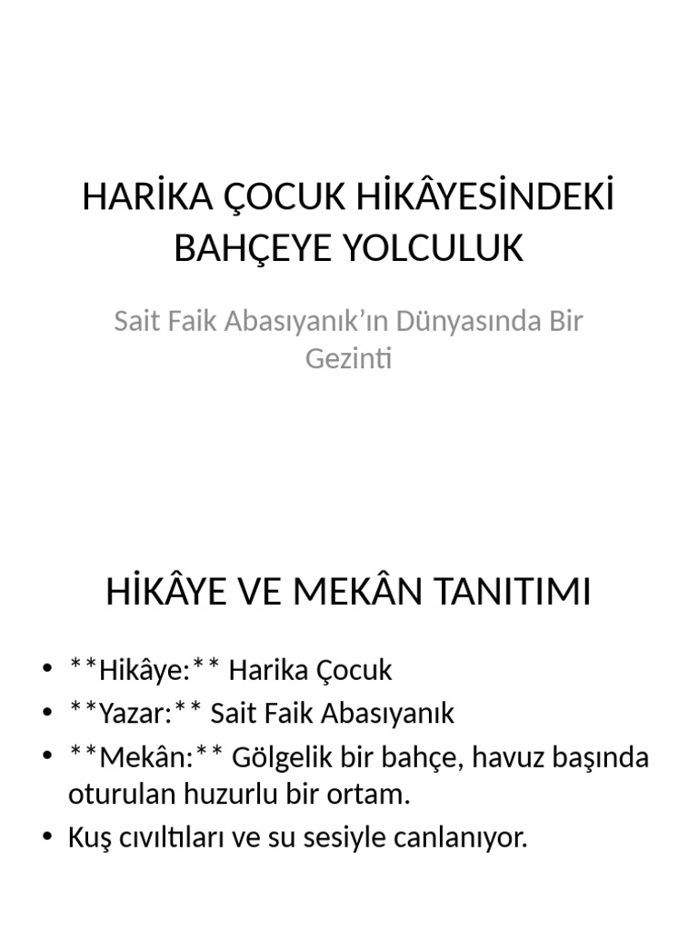 Harika Cocuk Slayt | PDF