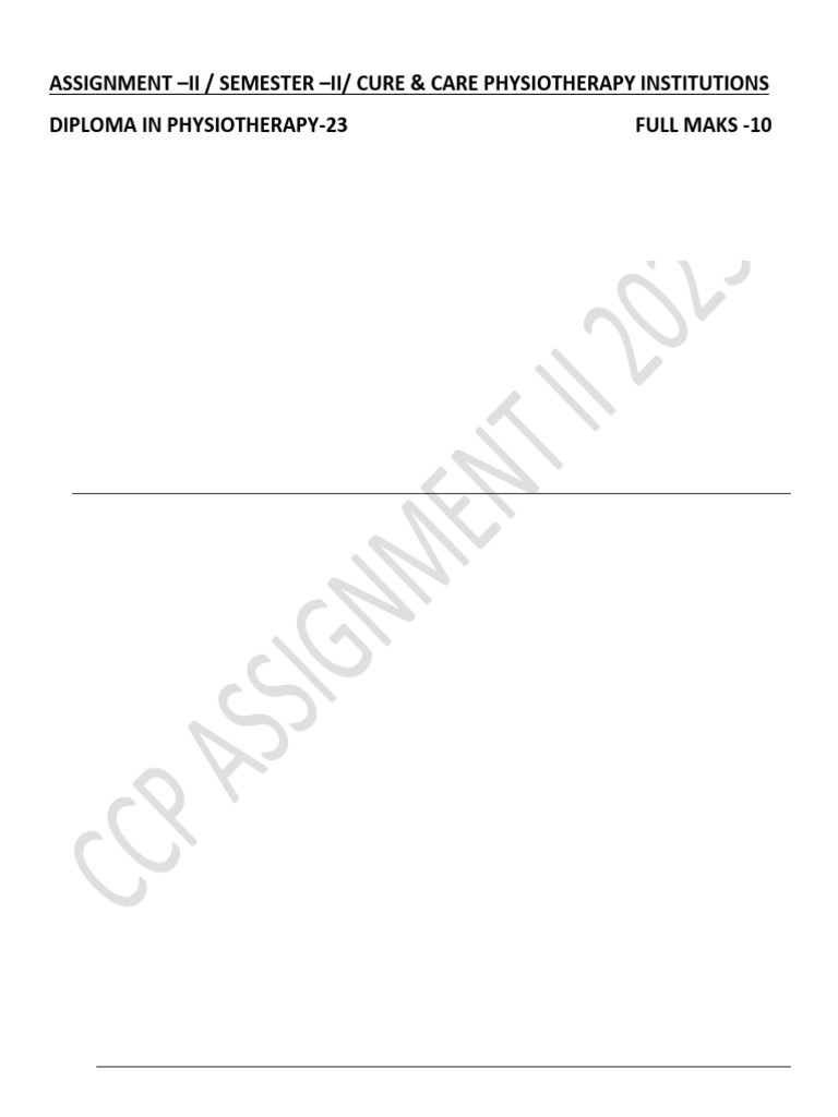 Assignment II DPT 23 | PDF