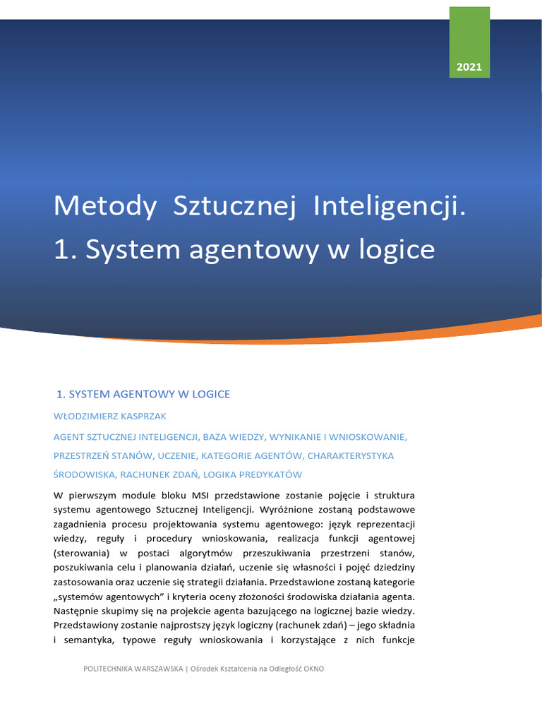 MSI Moduł 1 | PDF