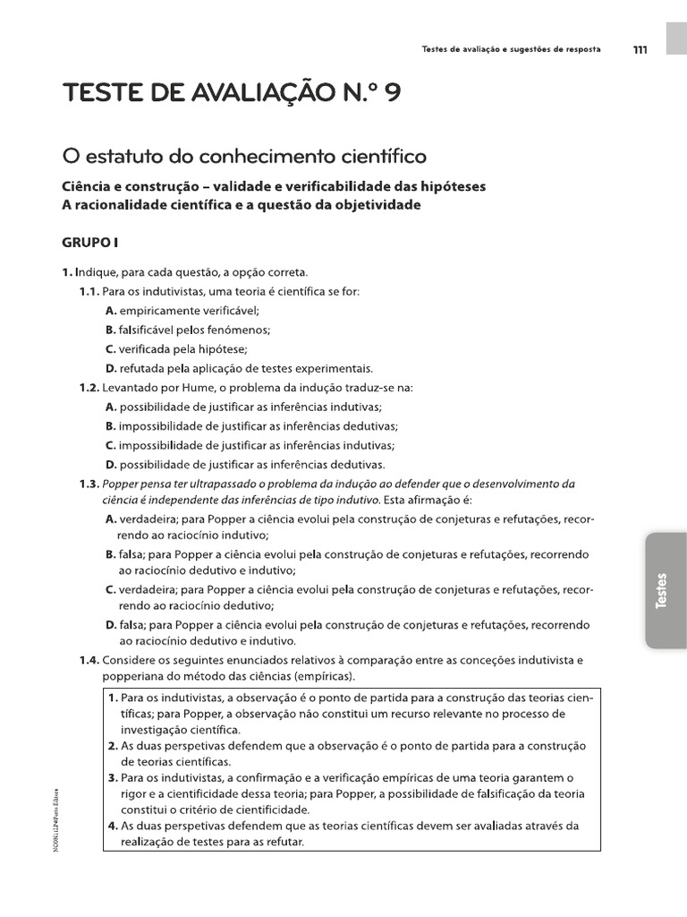 Ficha 2 Com Soluções Poper | PDF