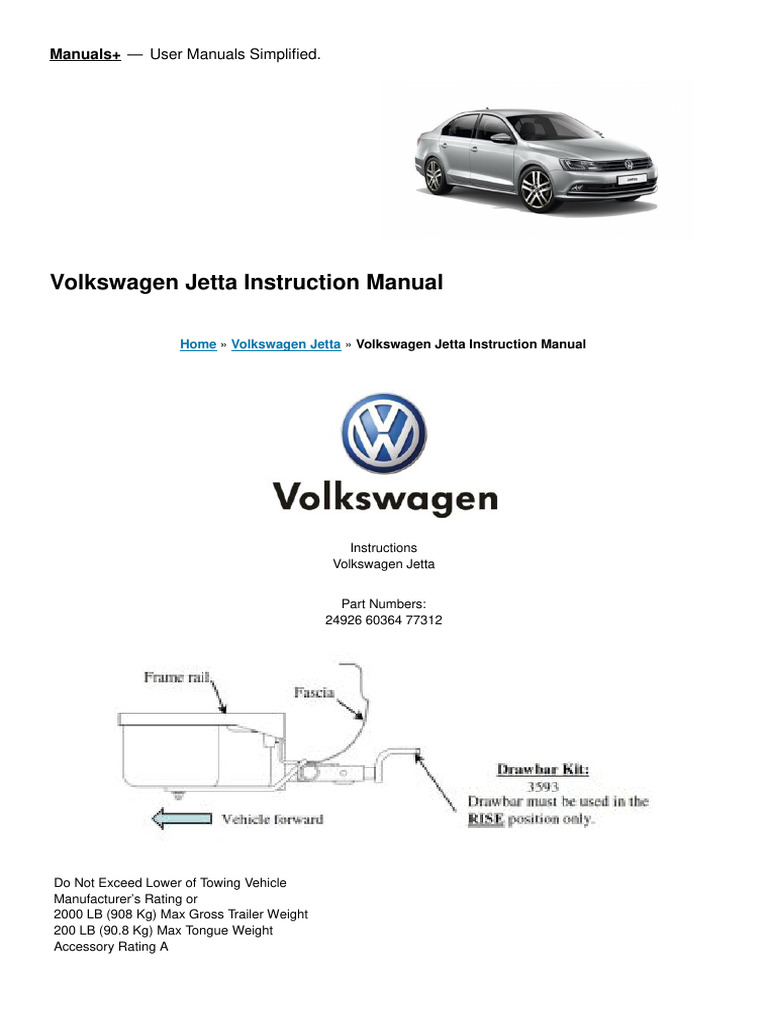 Volkswagen Jetta Manual | PDF | Screw | Nut (Hardware)