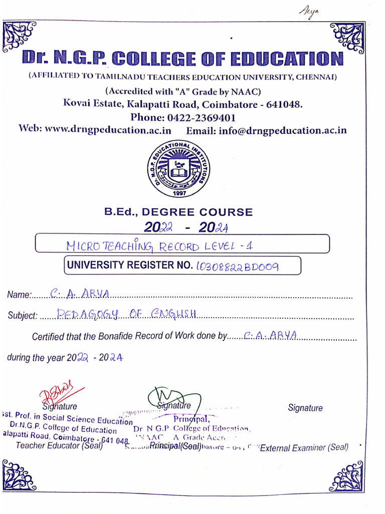 Micro Teaching Level 1 Pdf