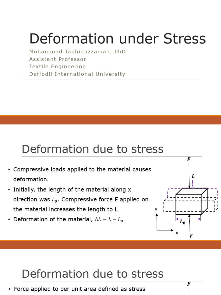 Stress and Strain - Lecture 2 | PDF | Stress (Mechanics) | Deformation ...