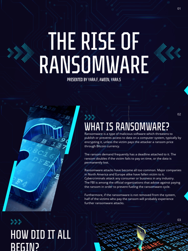 The Rise of Ransomware Presentation | PDF | Ransomware | Information ...