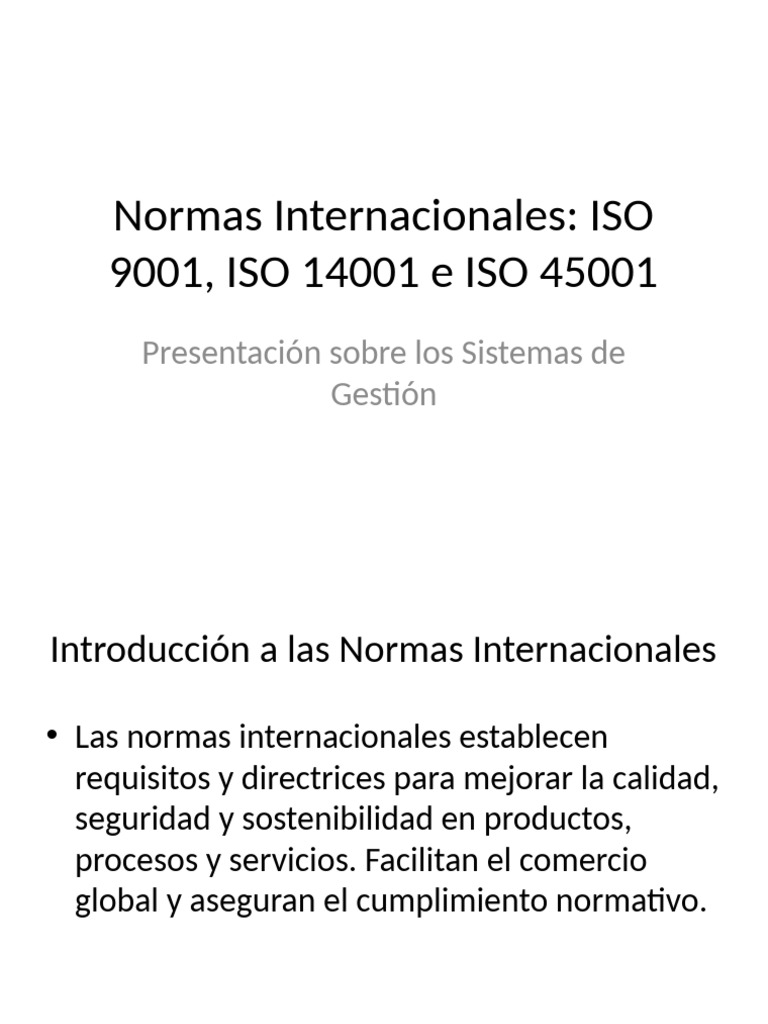 Normas ISO 9001 14001 45001 Actualizado | PDF | Cumplimiento normativo ...