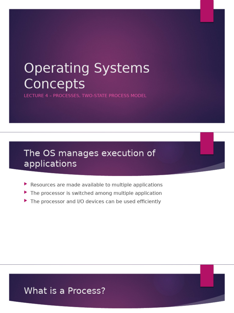 Understanding Two-State Process Model | PDF | Process (Computing ...