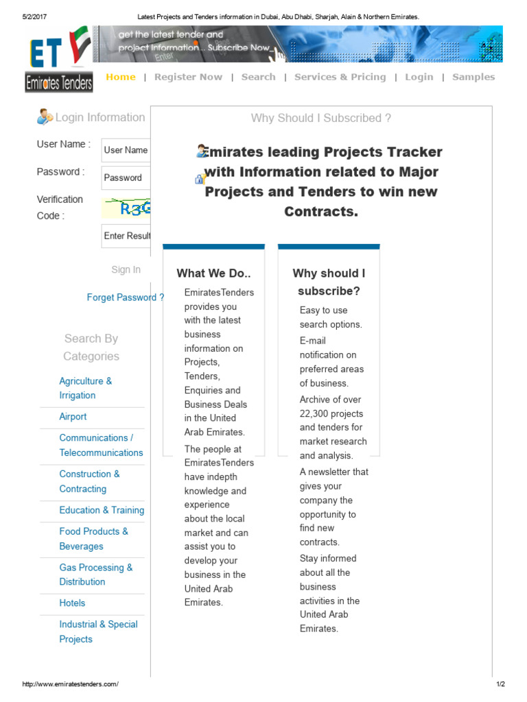 Latest UAE Project and Tender Updates | PDF | United Arab Emirates | Dubai
