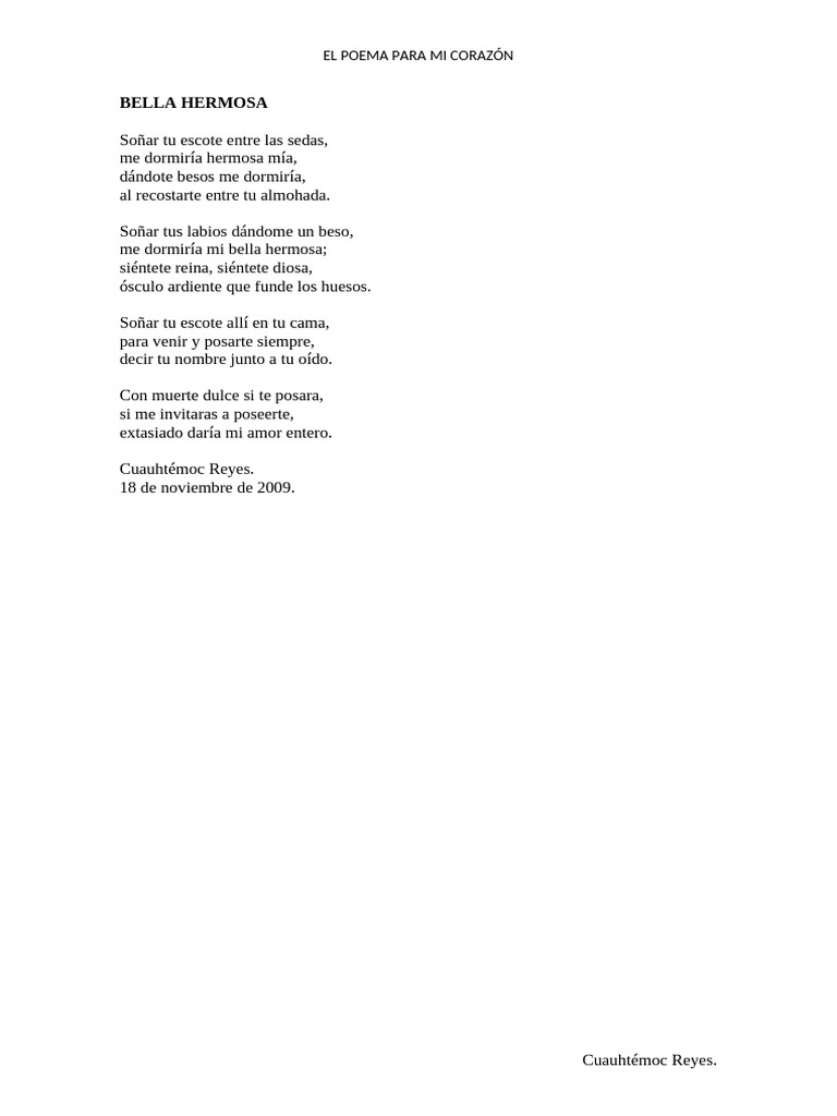 Poema a la Belleza del Amor | PDF