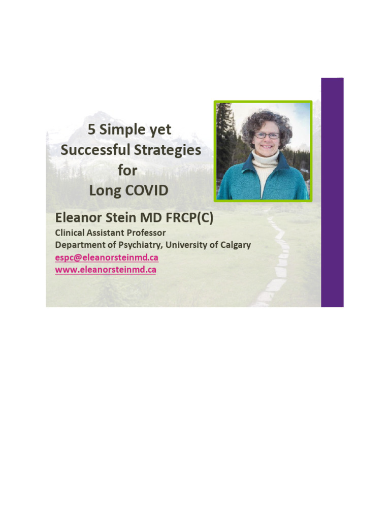 5 Simple Successful Strategies For Long COVID | PDF | Clinical Medicine ...