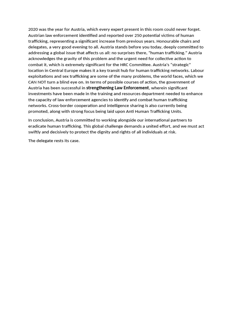Opening Apeech | PDF