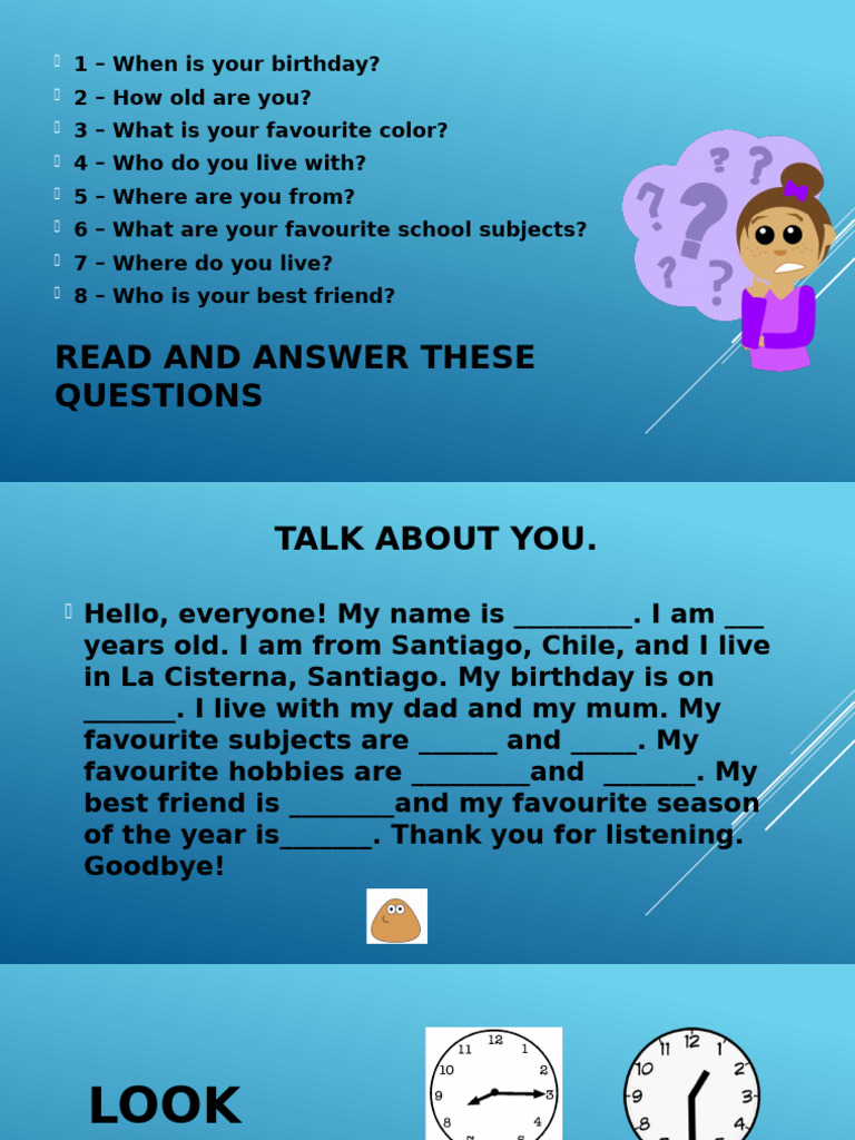 Introducing Myself & Routines 2 | PDF