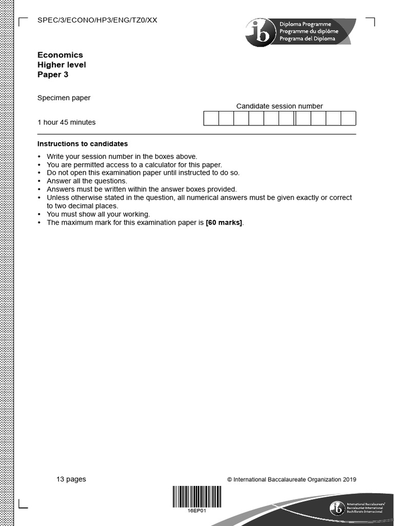 Econ Paper 3 HL | PDF