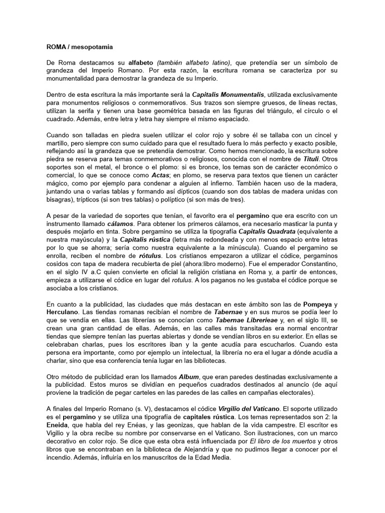 Escritura y Códices en Roma | PDF | imperio Romano | Códice