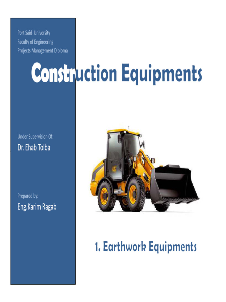 Earthmoving Equipment and Activities Guide | PDF | Loader (Equipment ...