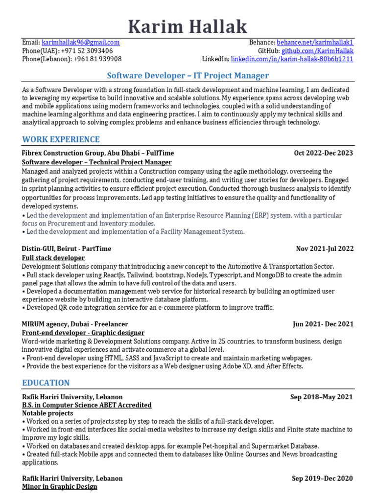 Karim Hallak ATS 24-02-2025 Web Dev-1 | PDF | Software Development ...