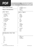 Progress Test Answer Keys B | PDF | Clothing | Foods