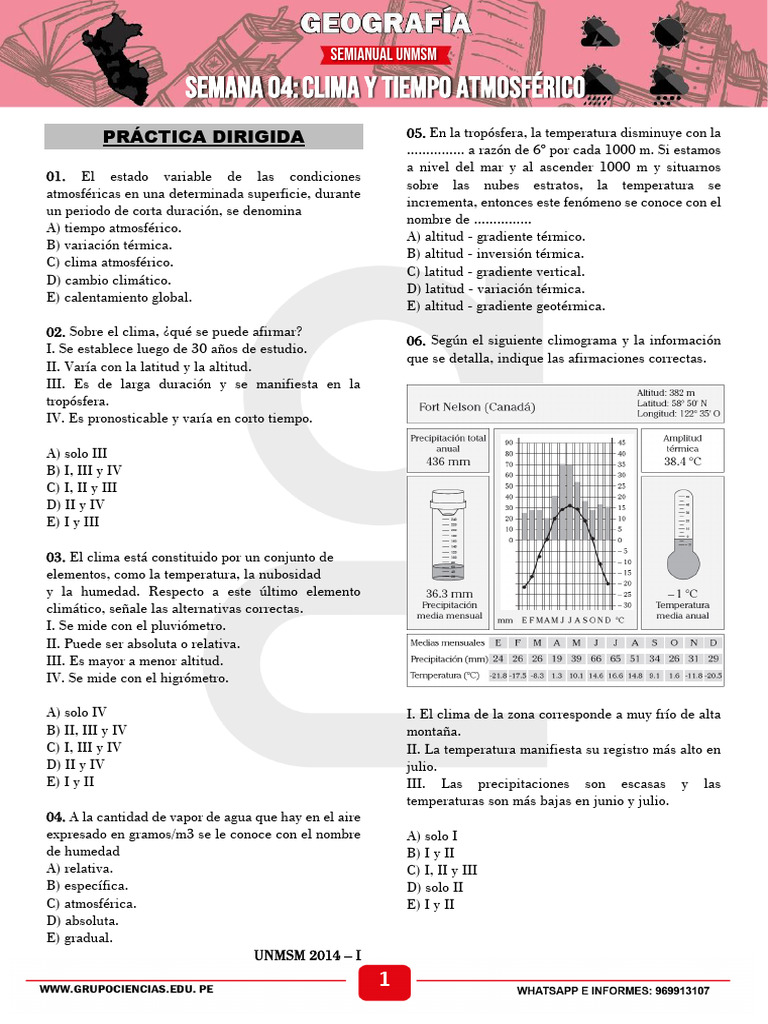 SEMANA 04 - GEOGRAFÍA | PDF | Clima | Herida