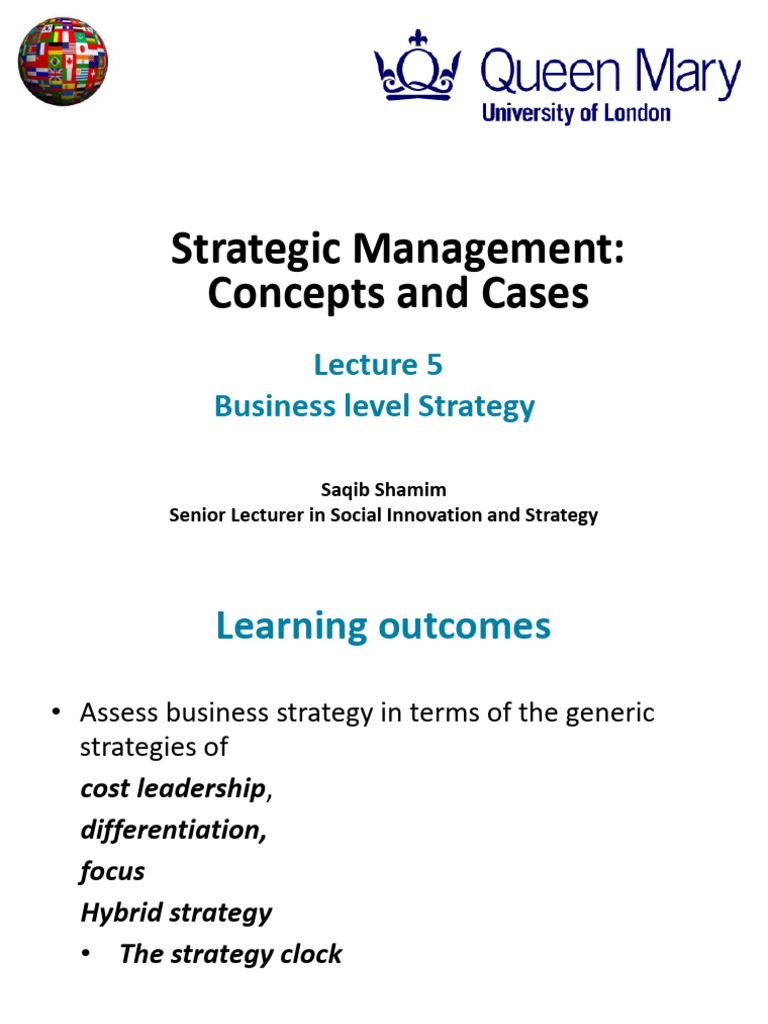 Week 5 Lecture - Business Level Strategy | PDF | Competitive Advantage ...