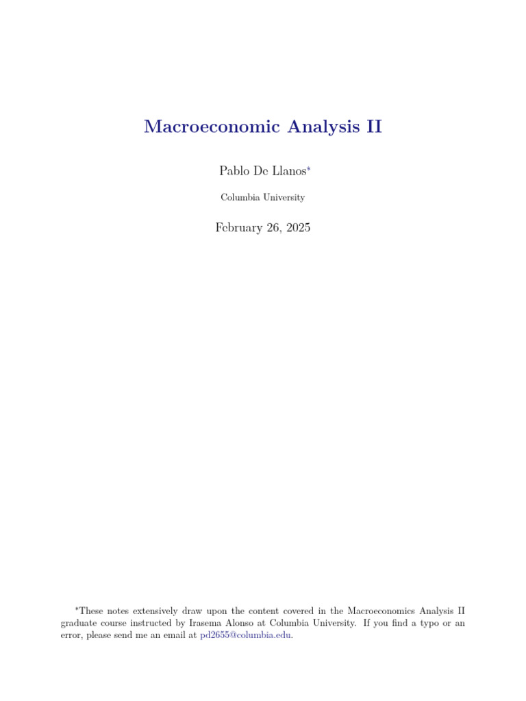 Macro II Notes - Topic 3 - Update 8 | PDF | Production Function ...