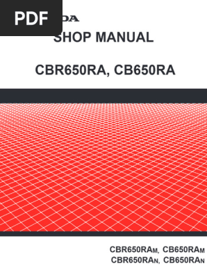 Cbr650ra-Cb650ra (2021-2022) Service Manual | PDF