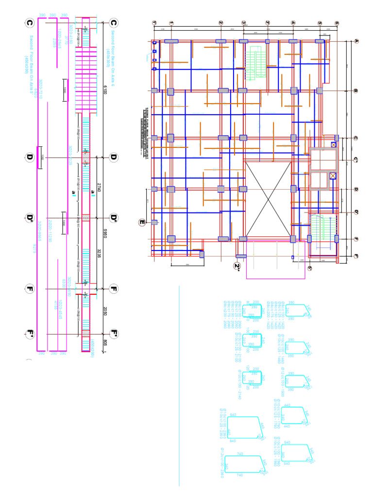 Second Floor Beam and Column Layout | PDF
