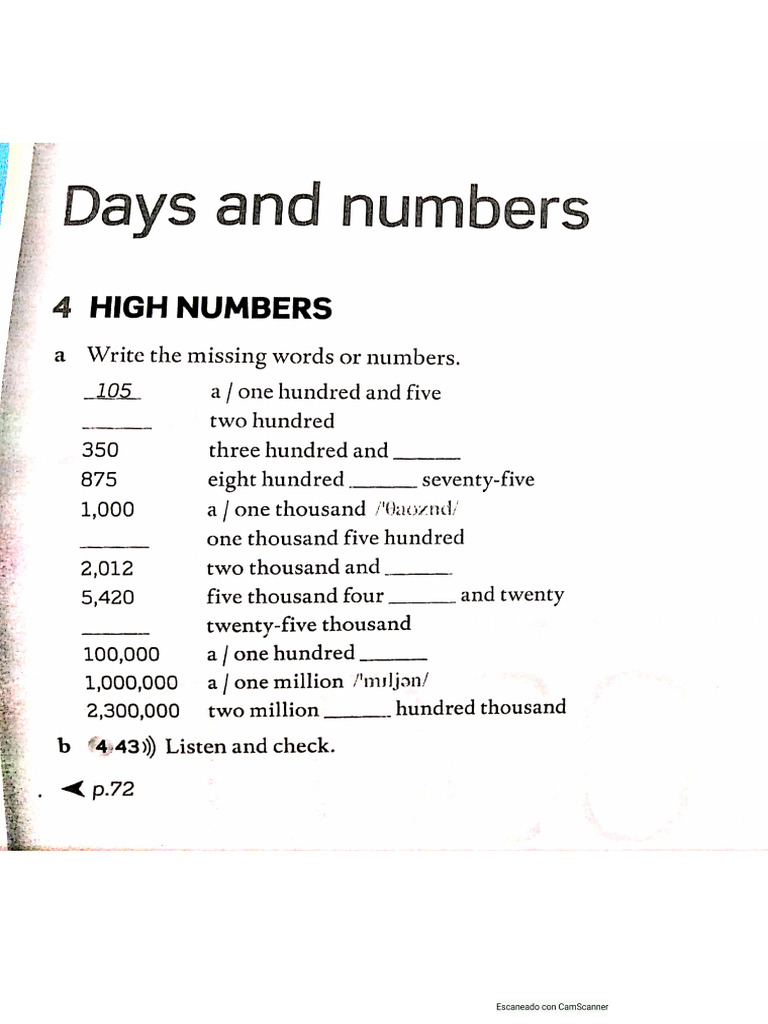 High Numbers | PDF