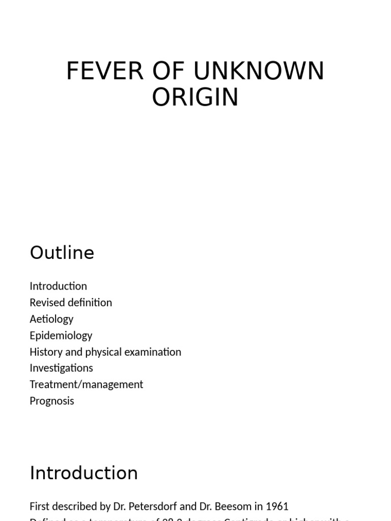 Fever of Unknown Origin-1 | PDF | Infection | Fever