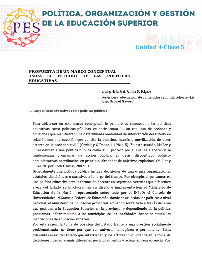 Marco Conceptual de Políticas Educativas | PDF | Evaluación | Diseño