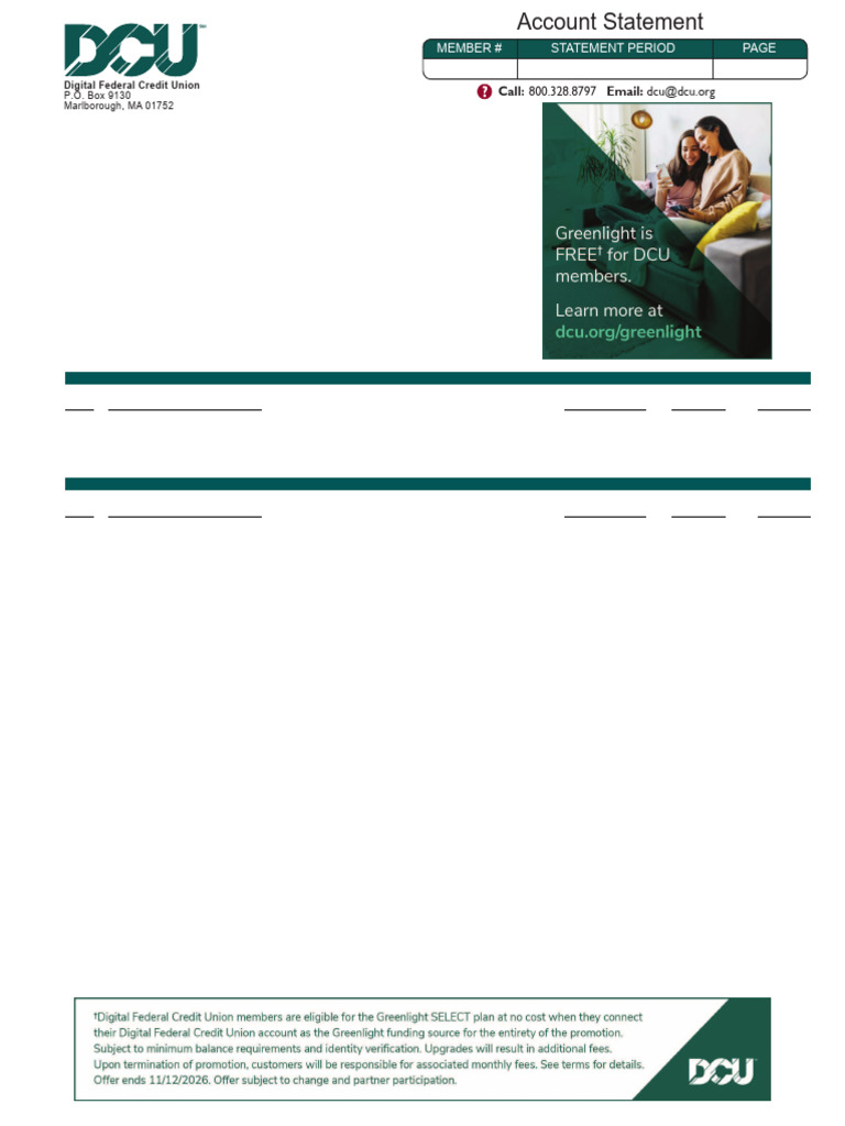DCU Account Statement Summary | PDF | Debit Card | Refinancing