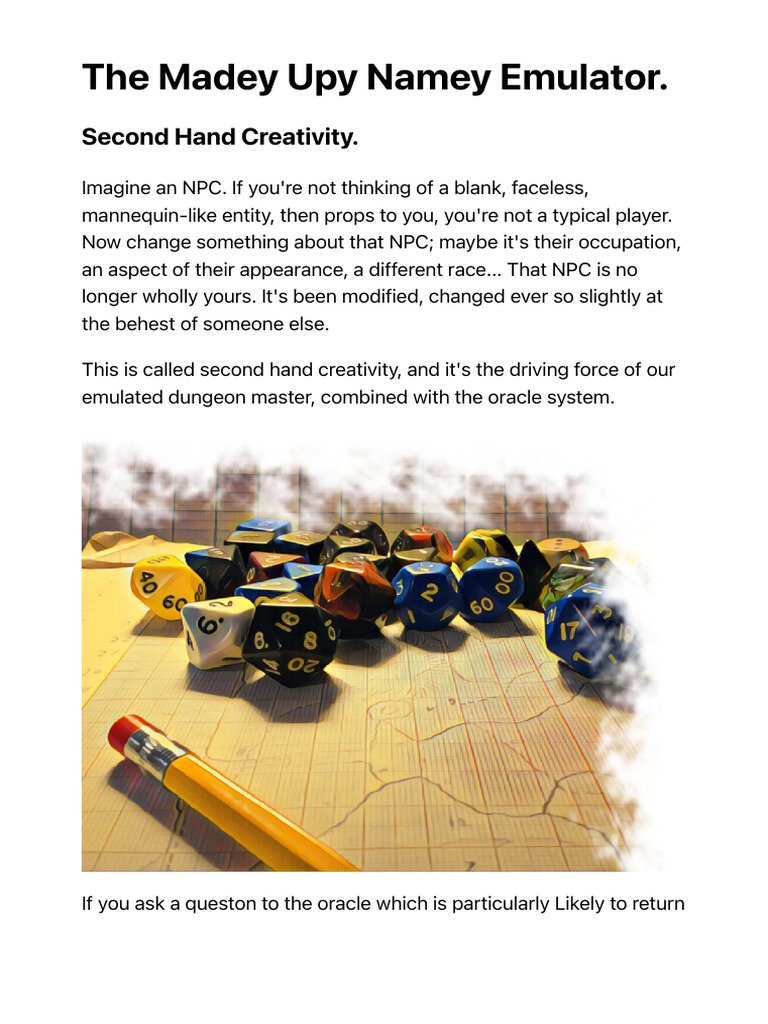 Second Hand Creativity in RPGs | PDF