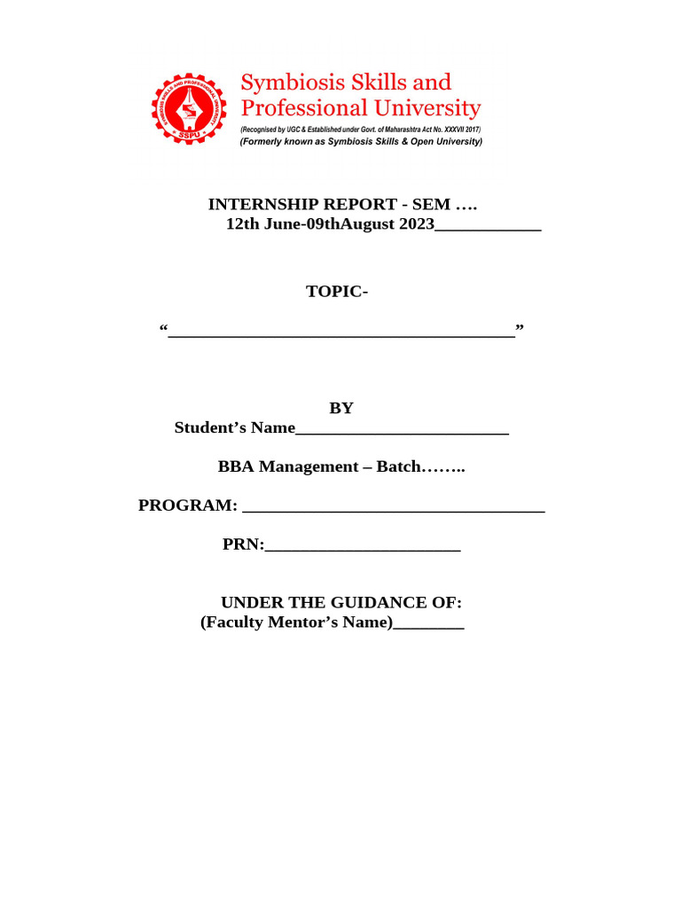 Internship Report on SEM Analysis | PDF