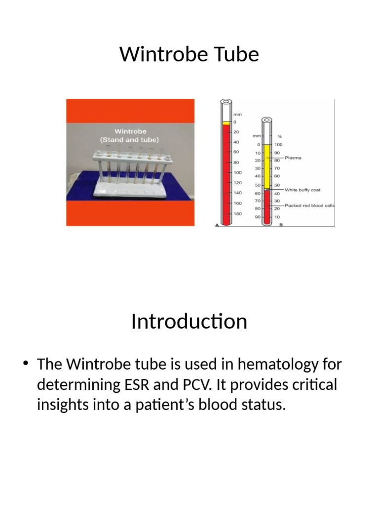 Wintrobe Tube Presentation | PDF