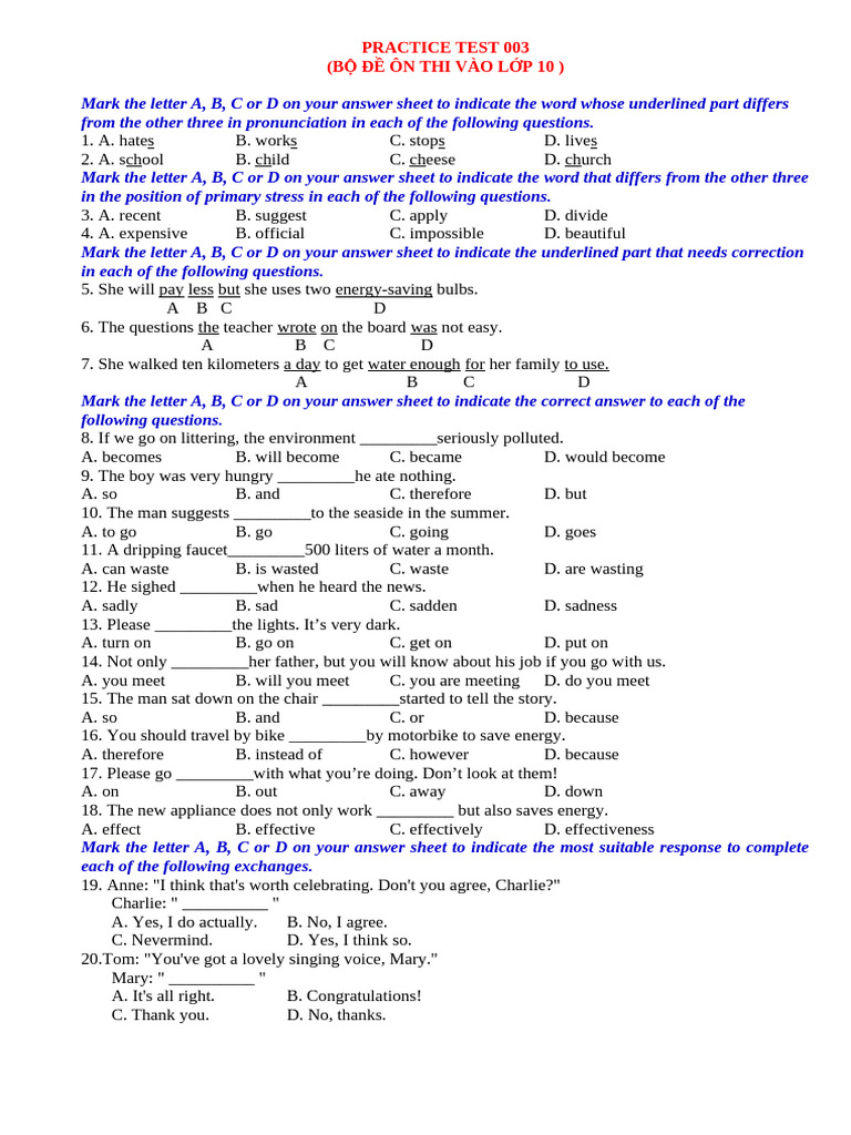Practice Test 003.2020 | PDF