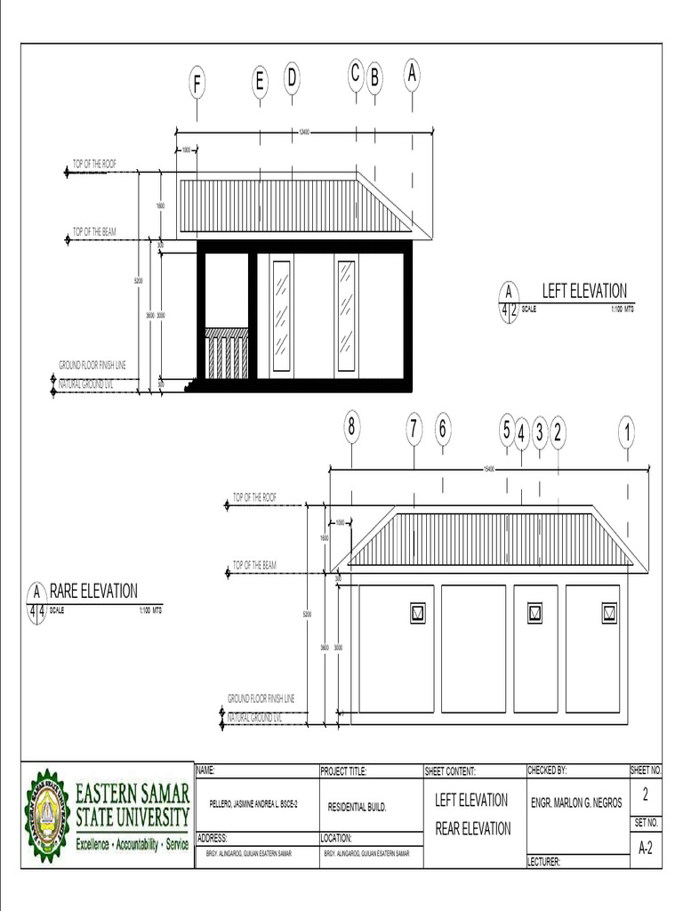 Residential Building Elevation Drawings | PDF